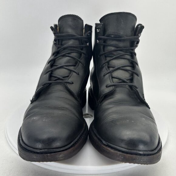 Frye James Men Size 9D Black Leather Lace Up Plain Toe Ankle Boot - Picture 6 of 6